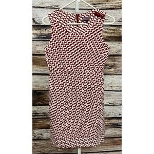 Vineyard Vines Red White Sheath Dress Fish Print Size 4